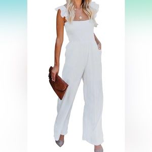 Ruffle strap jumpsuit